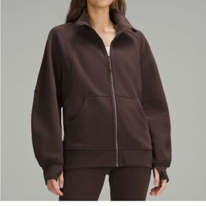 Lululemon Scuba Oversized Funnel Neck Full Zip - M/L - Espresso